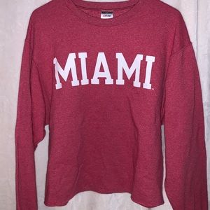 Miami University of Ohio Crewneck- Cut off bottom